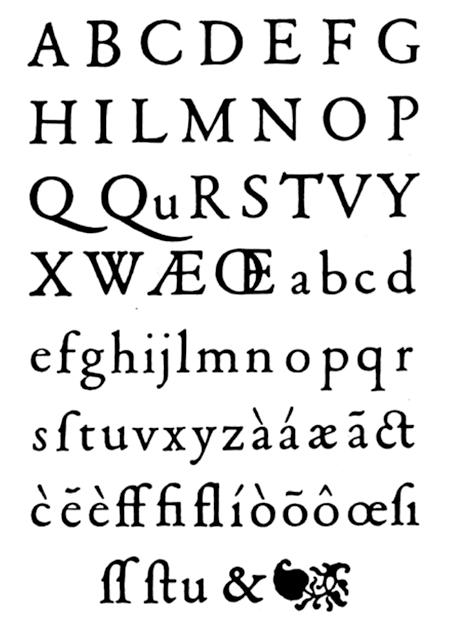 font police garamond (sérif-garaldes)